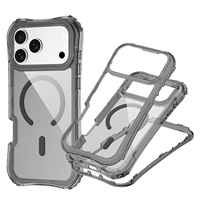Coque de protection robuste antichoc magnétique 3-en-1 JUNBO pour iPhone 18 17 16 15 Pro Max, hybride TPU PC