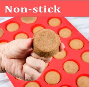 24 Mini Moldes de Silicona para Muffins y Cupcakes, Reutilizables, para Hornear en Casa - Product Image 2