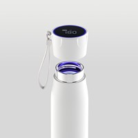 Bouteille d'eau intelligente avec contrôle par application, bouteille d'eau en acier inoxydable, bouteille isolée sous vide, affichage de la température, bouteille thermique