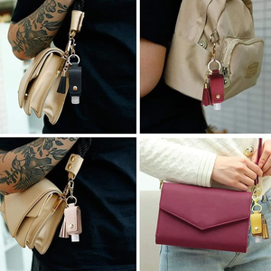 ขวดน้ำพกพาแบบกันรั่วอเนกประสงค์ พร้อมพวงกุญแจหนัง สำหรับเดินทาง - Product Image 2
