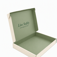 Boîtes d'emballage en carton ondulé haut de gamme avec logo personnalisé, matériaux recyclés, écologiques, papier vert, couleur personnalisée pour boîte à vêtements