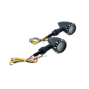 Moto Pallottola Rosso Giallo LED Segnale di Girata Indicatori Luce Da Corsa del Freno per Harley Bobber Chopper - Product Image 1