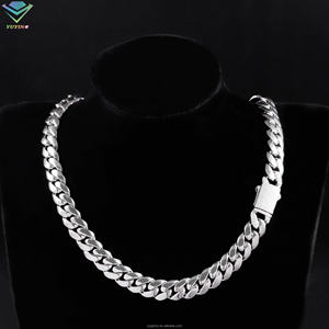 Collier chaîne cubaine en argent 925 plaqué or 18 carats, moissanite VVS avec certificat GRA, chaîne en argent avec clous en diamant, chaîne hip-hop - Product Image 3