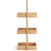 Étagère de rangement de salle de bain moderne à 3 niveaux en bambou, autoportante, écologique, de qualité supérieure, pour serviettes et articles de toilette