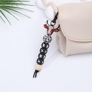 Porte-clés en perles de silicone 2026 personnalisé avec logo et nom, étiquettes « Mama Love » <span class=keywords><strong>pour</strong></span> cadeaux - Product Image 5