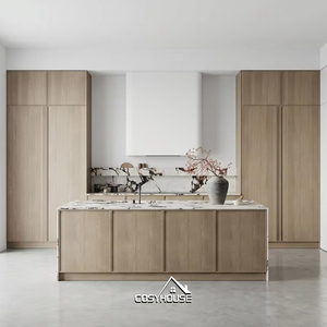 Mobile da <span class=keywords><strong>Cucina</strong></span> Classico Verde Salvia Stile Shaker con Piano in Marmo, Armadietti Modulari Personalizzati per la Casa - Product Image 6