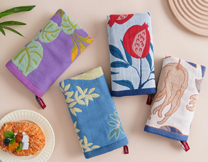 ผ้าโปร่งผ้าฝ้า<span class=keywords><strong>ย</strong></span>สี่ชั้นพิมพ์ลา<span class=keywords><strong>ย</strong></span>การ์ตูนผ้าเช็ดในครัวทรงสี่เหลี่ยมผืนใหญ่แห้งเร็ว - Product Image 4