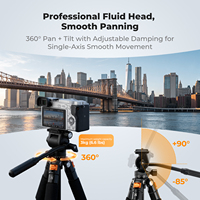 K&F Concept TD08 Trépied de bureau professionnel mini pour appareil photo, vente en gros, trépied portable léger pour vidéo et téléphone portable