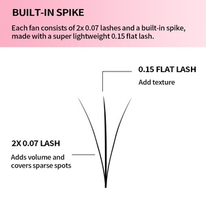 Bán Buôn Nhãn Hiệu Riêng Handmade Lông Mi Mở Rộng 3D Lai Ngắn Gốc Premade Khối Lượng Người Hâm Mộ - Product Image 3