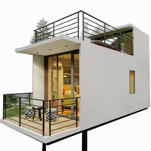 Kunden spezifische leichte Stahl konstruktion kleines Haus bewegliches Haus Seehaus für Wohnsitz oder Handel