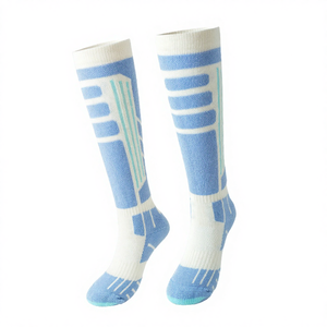 Chaussettes de ski en laine mérinos tricotées, anti-bactériennes, chaudes, en tissu éponge standard, pour femmes, de haute qualité, pour l'hiver, pour le sport en extérieur, hauteur genou - Product Image 4