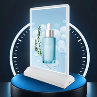 5V Rechargeable Double Face LED Boîte à Lumière Alimenté par Batterie A4 Affiche Signe Stand Publicité Intérieure Forme Personnalisée Aluminium Acrylique