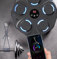 Machine de boxe musicale murale intelligente pour entraîneur avec cible électronique et gants pour salles de sport à domicile