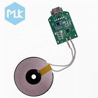 MLK  5W 10W 15w Alas Pengisi Daya Nirkabel 15w Pengisi Daya Ponsel Nirkabel Tipe-C untuk Mobil, Transmitter Power Bank Pengisian Cepat 15W