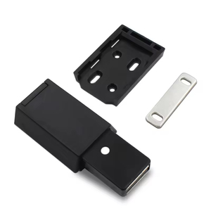 Heavy Duty Magnetic Push To Open Rebounder Concealed Cabinet <b>Door</b> <b>Catch</b> Dark Plastic Hidden <b>Door</b> Pusher for Kitchen Cabinet Hote - Product Image 4