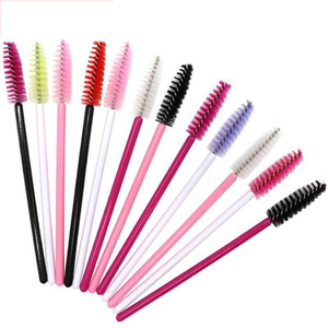 แปรงไนลอนแบบใช้แล้วทิ้ง แปรงปัดคิ้วแบบพกพา สีสันสดใส แปรงปัดมาสคาร่าซิลิโคน แปรงปัดขนตา ชุดแต่งหน้ากลิตเตอร์ - Product Image 2