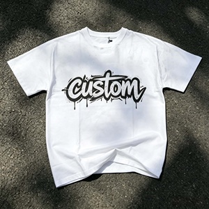 T-shirt surdimensionné à manches courtes pour homme avec motif imprimé lettres, style streetwear, col rond, décontracté - Product Image 4