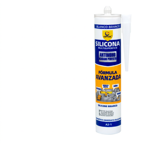 Sigillante Siliconico Bianco 280ml per Impermeabilizzazione Bagno con Funzione Antimuffa e Nucleo in Poliuretano - Product Image 1