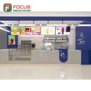 Professional Coffee Merchandise Display Rack Tempered Glass Front Branded Product Area Coffee Shop Display Rack - Product Image 4