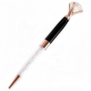 Cadeau d'entreprise promotionnel original, stylo à bille en métal avec logo en cristal multicolore et gravure au laser - Product Image 4