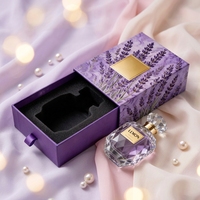 Boîte cadeau parfum, type tiroir, en carton gaufré, emballage rigide avec matériaux recyclés, finition mate, boîte vide universelle