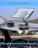Version améliorée 360 °   Support magnétique de téléphone réglable en nano-gel à super aspiration pour voiture, compatible iPhone 18 17 Pro Max Air Case 16 15 14
