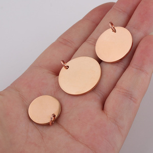 Tùy Chỉnh Bán Buôn Thép Không Gỉ Trống Đĩa Đồ Trang Sức Cá Nhân Mạ Vàng Khắc Biểu Tượng Charms Vòng Dog Thẻ Cho Khắc - Product Image 2