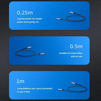 Kabel Ekstensi USB Type-C 3.1 Gen1 Male to Female 480Mbps 3A 60W PD Pengisian Cepat untuk IOS & Tampilan Video 4K HD