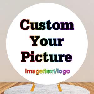 6FT personnalisé rond toile de <span class=keywords><strong>fond</strong></span> couverture personnalisé cercle <span class=keywords><strong>fond</strong></span> personnalisé <span class=keywords><strong>carton</strong></span> toile de <span class=keywords><strong>fond</strong></span> couverture <span class=keywords><strong>fond</strong></span> pour décor de mariage - Product Image 1