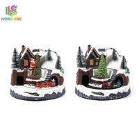Sortierte 3D Mini-Rentier-Figuren Cartoon Weihnachts-Feiertagsstatuen Ornamente für Feengarten Kunstharz-Handwerk