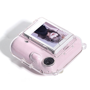 Étui de protection transparent pour Fujifilm <span class=keywords><strong>Instax</strong></span> Mini 12, coque rigide anti-rayures avec poche photo et bandoulière - Product Image 4