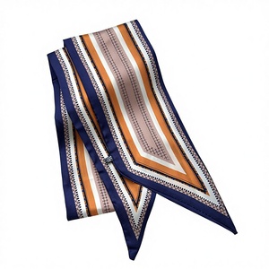 Écharpe fine multifonctionnelle respirante en polyester à motif à pois et damier avec ceinture à nouer, collection Printemps-Été 2026 pour femme - Product Image 1