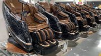 Fauteuil de massage OEM ODM à rouleaux de jade 6D double, inclinable à gravité zéro pour tout le corps, avec commande vocale IA, airbag, chauffage et recharge sans fil