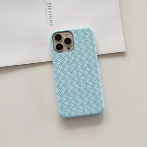 Étui de téléphone à motif tissé Lumei pour <span class=keywords><strong>iPhone</strong></span> 16 15 14 13 12 Pro <span class=keywords><strong>Max</strong></span> <span class=keywords><strong>14pro</strong></span> antichoc PU + PC couverture arrière - Product Image 5