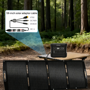 Next Generation <b>Feather</b> 200W High Efficiency <b>Black</b> Lightweight Monocrystalline Foldable Solar Charger Emergency Portable TUV - Product Image 4