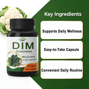 Capsules de DIM (Diindolylméthane) à Marque Blanche 200mg, avec Extrait de Poivre Noir, 120 Capsules par Flacon, Complément Alimentaire Quotidien - Product Image 3