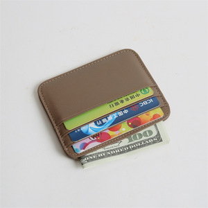 Portefeuille ultra-fin et léger en cuir véritable, mini <span class=keywords><strong>porte</strong></span>-cartes <span class=keywords><strong>de</strong></span> crédit multi-cartes pour un usage quotidien unisexe - Product Image 4