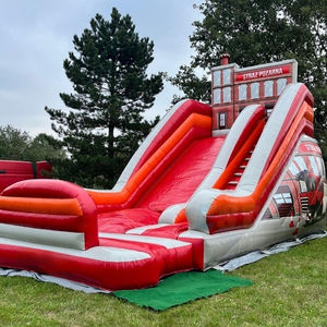 Toboggan gonflable extérieur pour enfants, thème camion <span class=keywords><strong>de</strong></span> pompiers, toboggan sec, aire <span class=keywords><strong>de</strong></span> jeux commerciale, jeux gonflables pour fêtes en plein air - Product Image 1
