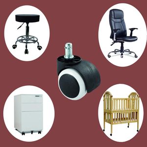 5-teiliges Set weiß 2 Zoll Bürostuhl-Rad Griffring Stiel drehbares PU-Mobiliar-Roller - Product Image 6