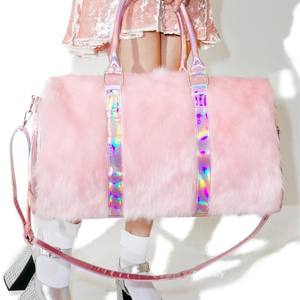 กระเป๋าเดินทางแฟชั่นสีชมพู กระเป๋าถือพับได้สำหรับผู้หญิง กระเป๋าเดินทางขนาดใหญ่ น้ำหนักเบา กระเป๋าเดินทางสุดหรู - Product Image 1