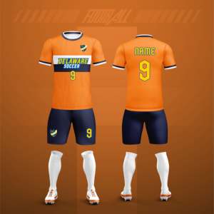 Vêtements d'équipe de football de qualité supérieure, couleur unie par sublimation, design en gros, logo d'équipe unique, maillot de football pour jeunes sur mesure - Product Image 2