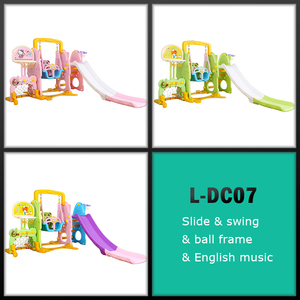 Trẻ Em Trong Nhà Trượt Và <span class=keywords><strong>Swing</strong></span> Bóng Rổ Hoop Nhựa Sân Chơi - Product Image 3