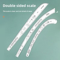 Règle de couture multifonctionnelle pour la création de patrons de vêtements, outil de mesure et de dessin, ruban à mesurer auxiliaire pour la découpe et la couture de vêtements