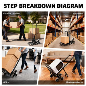 Kereta memanjat tangga tugas berat kapasitas 5.50lb cocok untuk mesin cuci kulkas kecil - Product Image 6