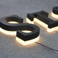 Schnelle Lieferung facelit Kanal Buchstaben Zeichen Aluminium LED bacCustom Led Luminous Characters LED hintergrund beleuchtete Brief Business Store Zeichen