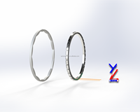Encodeur résolvant 16 bits IP69 avec rotor 297 mm à l'extérieur et stator à l'intérieur pour applications robustes, trains à grande vitesse, aérospatiales, robotique et construction navale