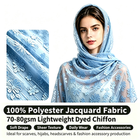 Tissu Jacquard Gaufré à Motif Floral Légèrement Transparent, Respirant et Écologique, Idéal pour Robes Femme - Collection Printemps-Été (Vente en Gros)