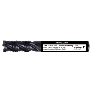 Fraise en carbure monobloc Ttake Ta1435, revêtement Nano TiAlN, hélice de 36/38 degrés avec différentes pas de coupe - Product Image 2
