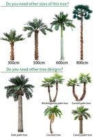 Grands cocotiers artificiels résistants aux UV, grand palmier dattier extérieur 3m, plantes de décoration réutilisables pour les festivals et les mariages