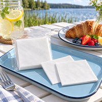Serviettes en papier Airlaid ZAWADA jetables, imprimées en couleur, 1 pli, en pâte de bois mélangée, pliées en 4, sensation lin, douces et absorbantes